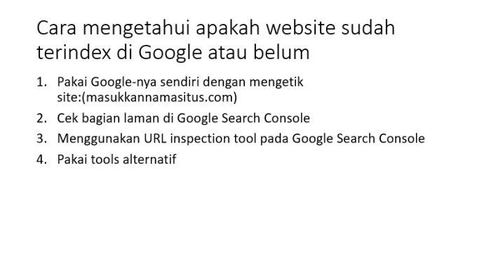 Bagaimana Cara Mengetahui Konten Sudah Terindex di Google?
