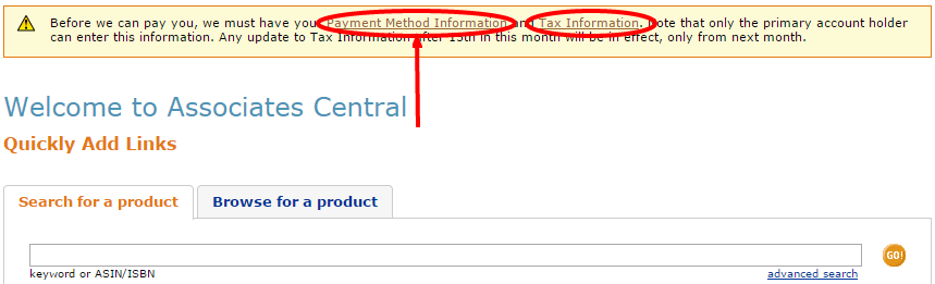 Cara Setting Pembayaran Amazon dengan Payoneer 5 Amazon.com Associates Central Home