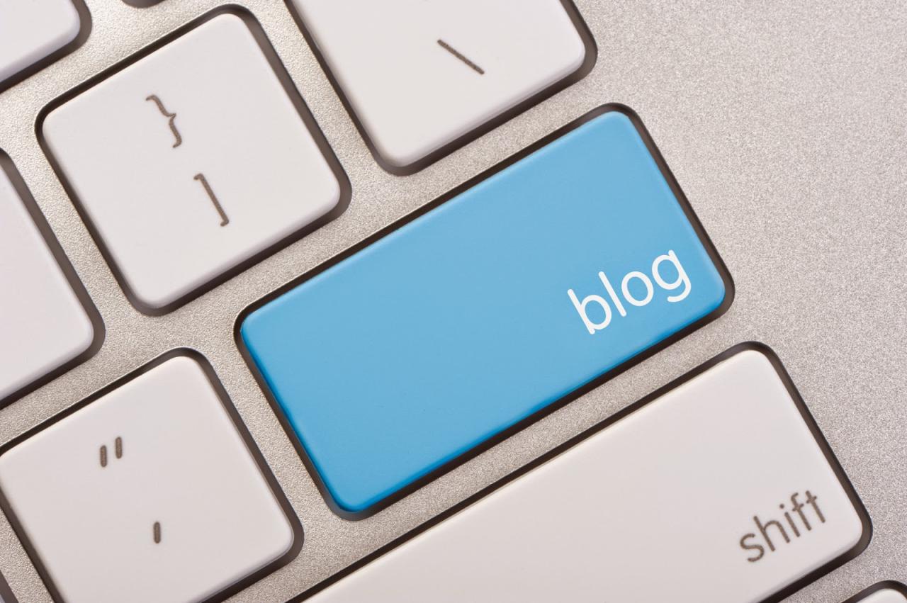 Blog key on keyboard