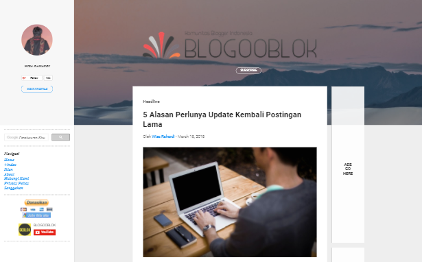 Cara Modifikasi Header Theme Contempo Blogspot 7 Blogger BLOGOOBLOK com Tema