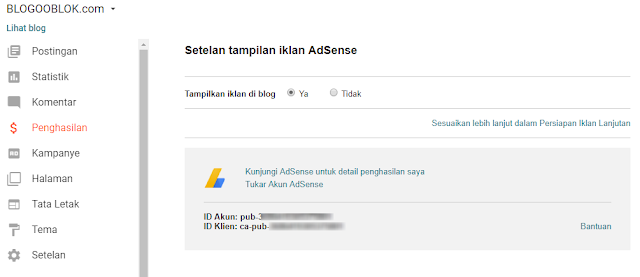 Cara Memasang Iklan Google Adsense di Blogspot 17 Cara pasang adsense 1