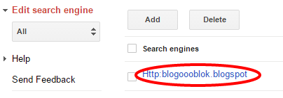 Mengaitkan Adsense dengan Google Custom Search di Blog 5 Custom Search Edit search engines