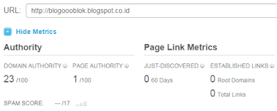 Open Site Explorer Moz sesudah