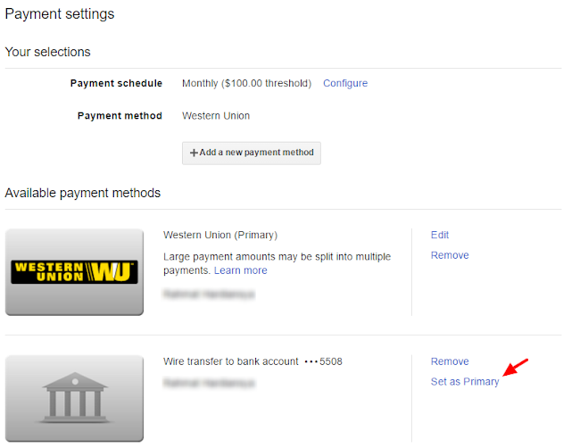 Cara Merubah Pembayaran Adsense Jadi Transfer Bank 11 Payments Google AdSense 1 1