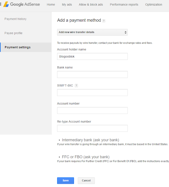Cara Merubah Pembayaran Adsense Jadi Transfer Bank 10 Payments Google AdSense 2 1