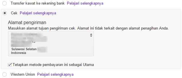 Pembayaran Google AdSense 5