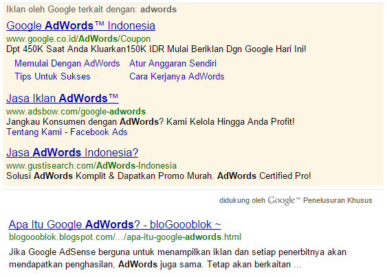 Mengaitkan Adsense dengan Google Custom Search di Blog 7 Pencarian Blogger Goblok 1
