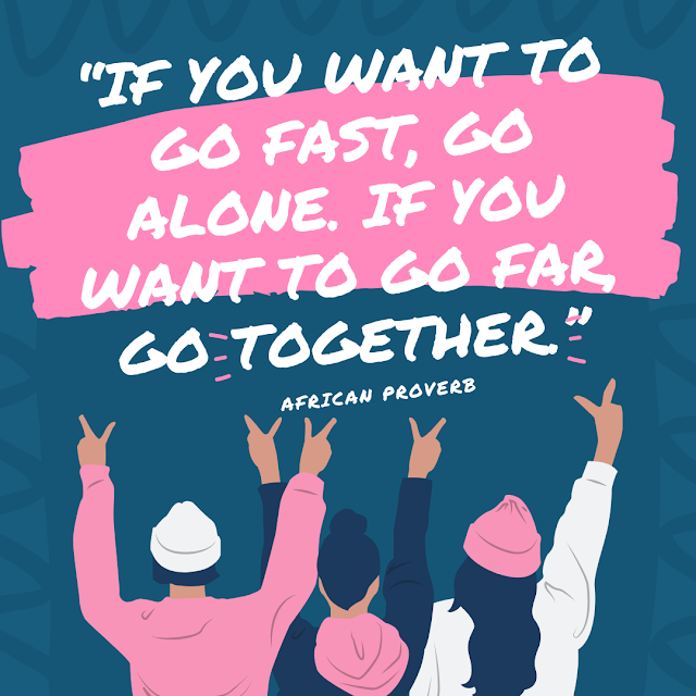 Pink and Dark Blue Women Empowerment Instagram Post