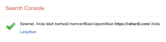 Cara Verifikasi Blog Wordpress di Search Console 16 Search Console 5