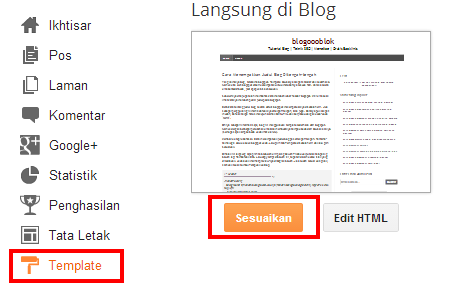 Cara Menghilangkan Tulisan 'Power by Blogger' 6 Template 1