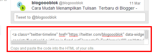 Cara Memasang Box Twitter di Blogspot 12 Widget twitter4