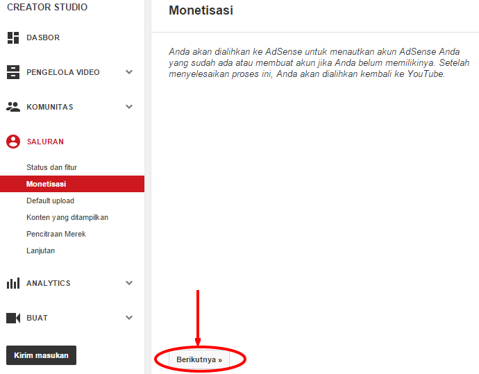 kita telah mempelajari bagaimana cara memasang iklan di Youtube Cara Mengaitkan Akun Adsense dengan Youtube