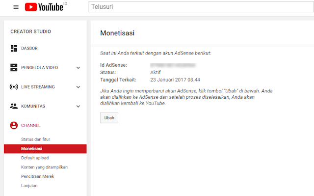 Mengganti Akun Adsense Youtube dengan Email Berbeda 11 YouTube Ganti 2
