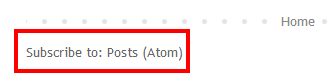 Cara Menghilangkan Tulisan Subscribe to: Post (Atom) 5 atom