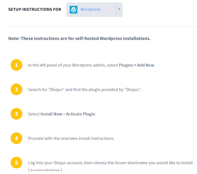 Cara Memasang Kolom Komentar Disqus di Wordpress 10 bicara disqus 1