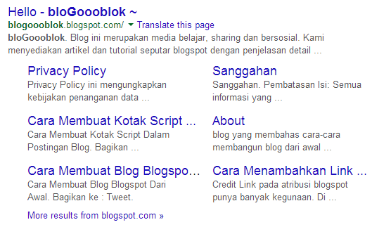Cara Membuat Sitelinks di Hasil Pencarian Google 5 blogoooblok