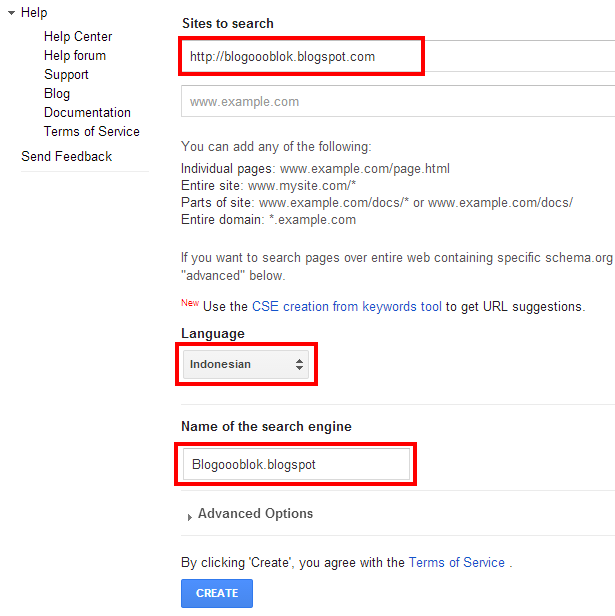 Cara Membuat dan Memasang Google Custom Search Engine 16 cari1