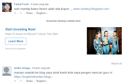 Cara Mendapat Penghasilan Tambahan dari Disqus 16 disqus iklan 1