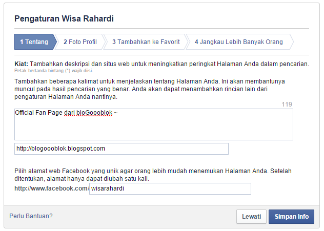 Cara Merubah Profil Facebook Menjadi Halaman Fan Page 13 fb 3