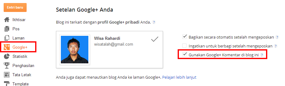 Cara Menampilkan Kolom Komentar Google+ 4 google2B