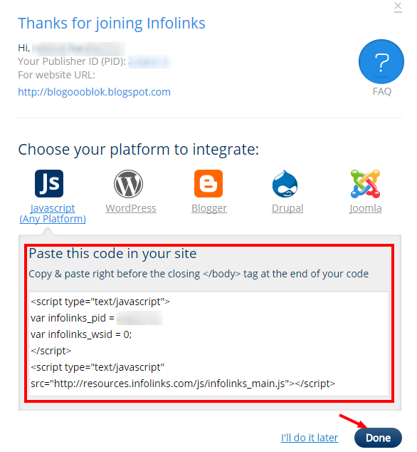 Cara Termudah dan Terlengkap Dapat Duit dari Infolinks 13 infolinks 6
