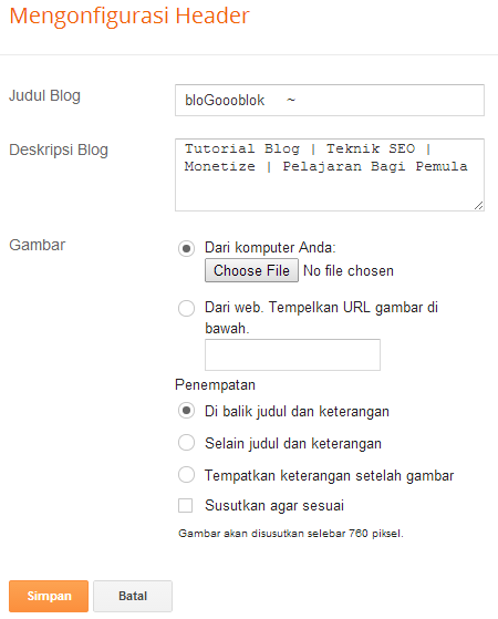 Cara Merubah Judul dan Deskripsi Blogspot 9 judul