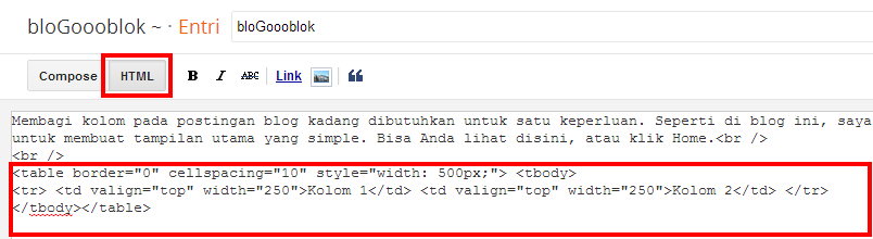 Cara Membagi Kolom Pada Postingan Blogspot 4 kolom1 1