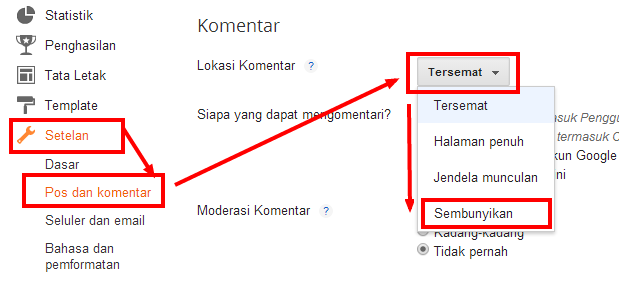 Cara Menghilangkan Kolom Komentar Pada Halaman Blogspot 7 komentar