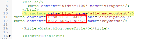 Cara Mudah Membuat & Memasang Meta Tag Di Blogger 6 meta1