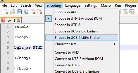 Belajar HTML Dasar (2) : Persiapan Web Browser dan Aplikasi Editor 5 notepad