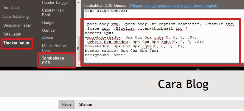 Cara Menghilangkan Border atau Bingkai Gambar di Blog 5 postingan gambar 4
