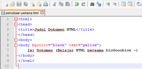 Belajar HTML Dasar (3) : Mengenal Tag, Elemen dan Atribut 5 tes html3