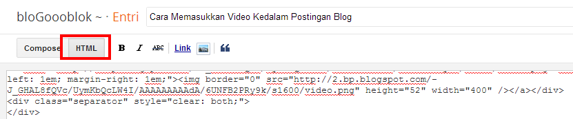 Cara Memasukkan Video Kedalam Postingan Blog 9 video3i