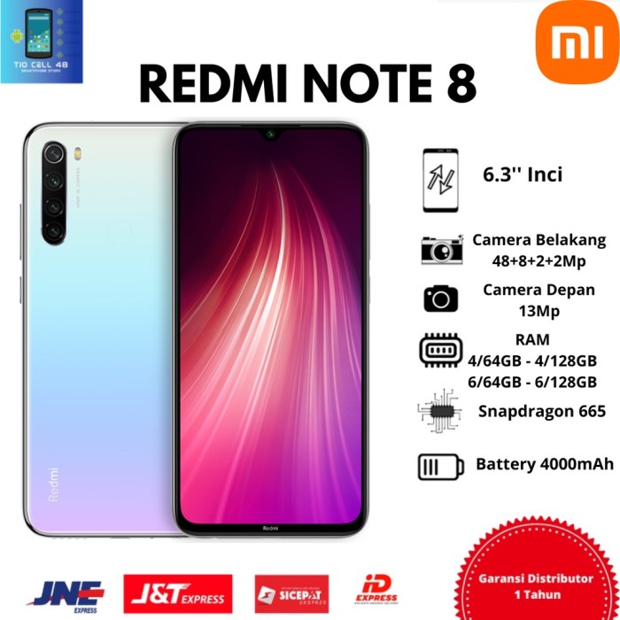 Jual Redmi Note 8 RAM 4/64GB - 6/64GB - 6/128GB | Garansi 1 Tahun ... Xiomi not 8